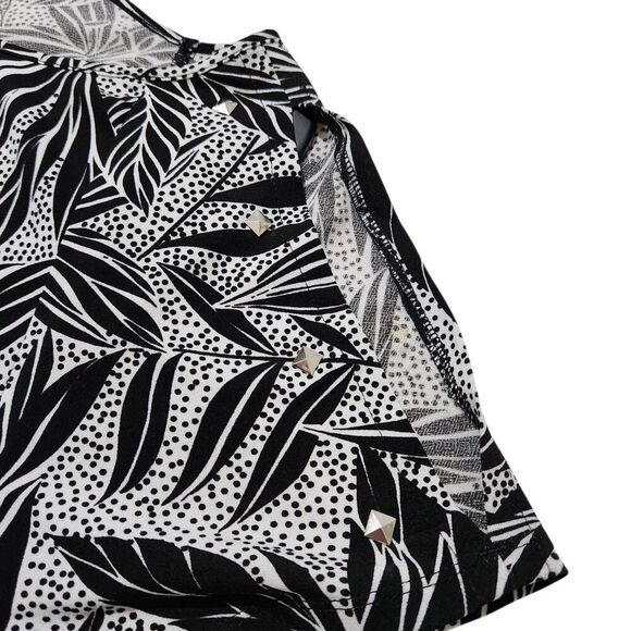 Como blu Top Size 2X Black And White Cold Shoulder Stretch - Picture 6 of 14